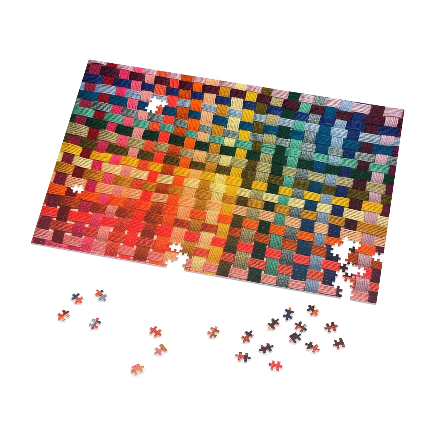 Polychrome Lion Weave Jigsaw Puzzle with Tin, Fun Family Activity, Home Decor Game, Gift Puzzle Lovers, Rainy Day, Colorful