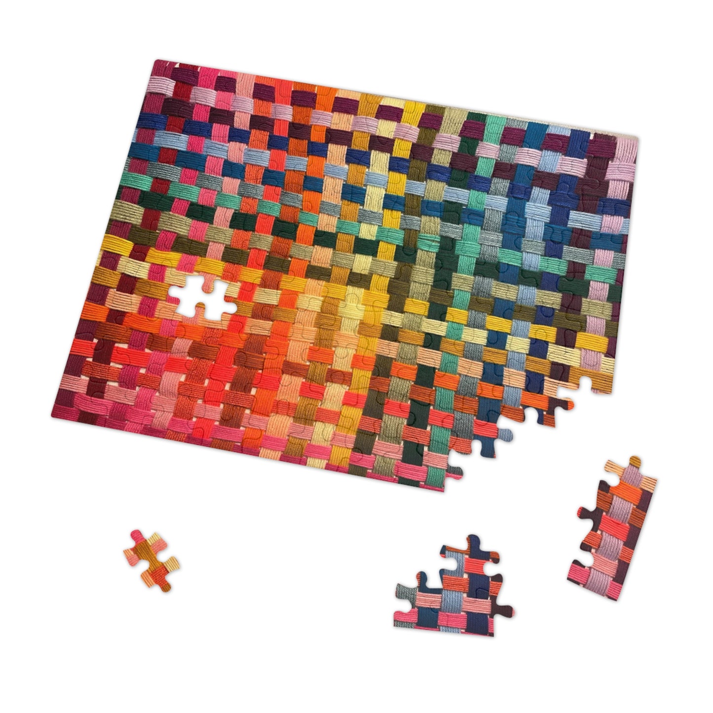 Polychrome Lion Weave Jigsaw Puzzle with Tin, Fun Family Activity, Home Decor Game, Gift Puzzle Lovers, Rainy Day, Colorful