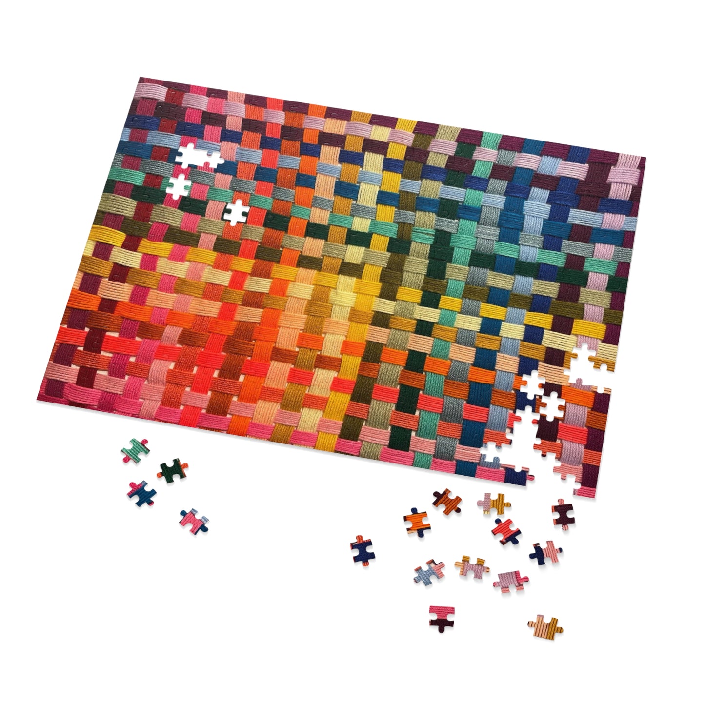 Polychrome Lion Weave Jigsaw Puzzle with Tin, Fun Family Activity, Home Decor Game, Gift Puzzle Lovers, Rainy Day, Colorful