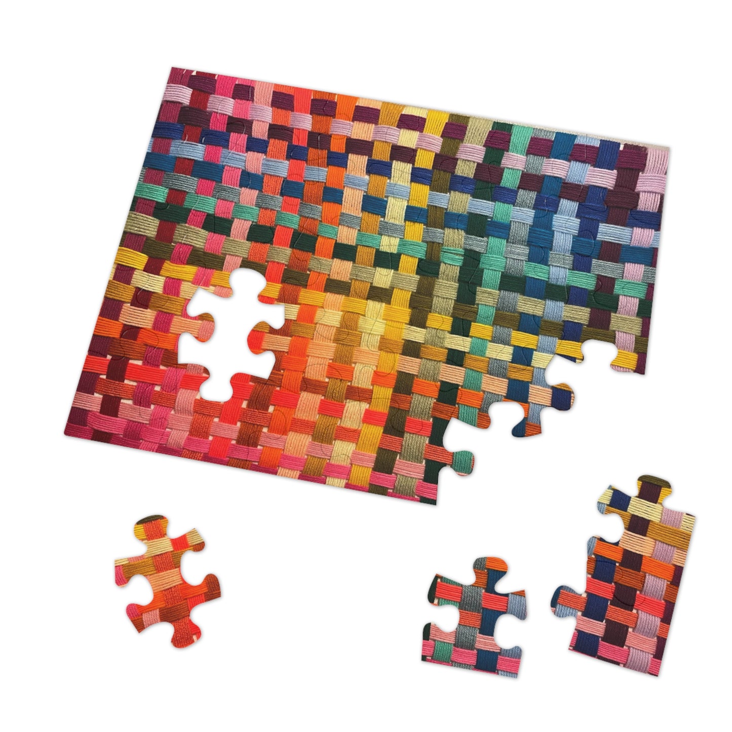 Polychrome Lion Weave Jigsaw Puzzle with Tin, Fun Family Activity, Home Decor Game, Gift Puzzle Lovers, Rainy Day, Colorful