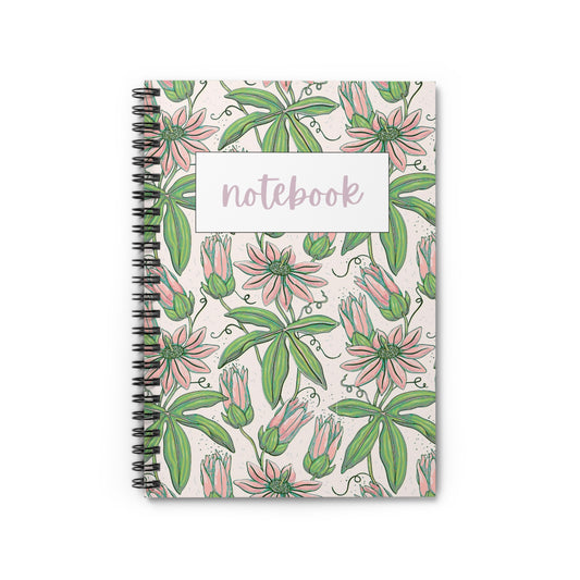 Floral Spiral Notebook, Journaling, School Supplies, Gift for Her, Floral Stationery, Nature Inspired Writing